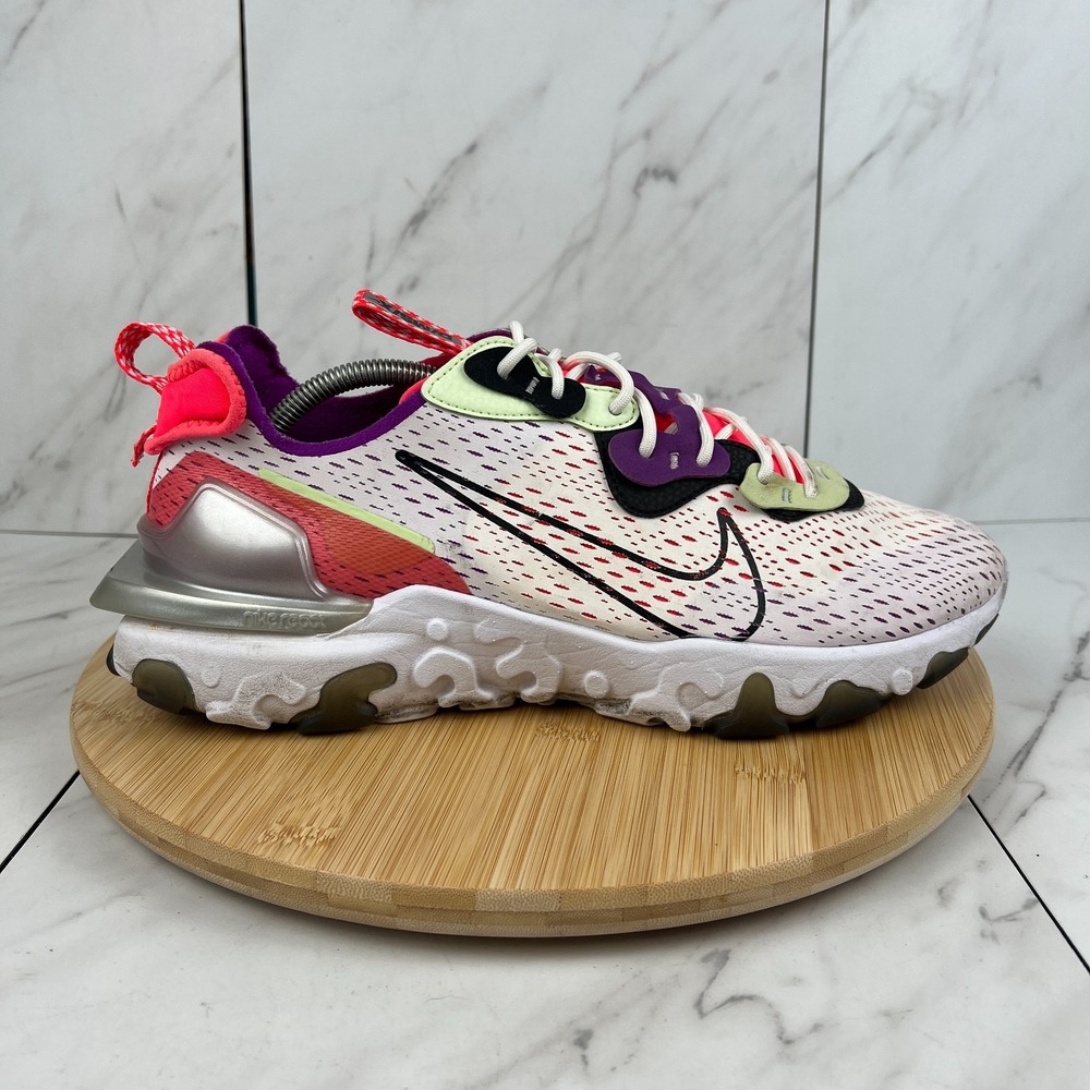 Nike React Vision Mens Size 12 Barely Volt Pink Running Sneaker Shoes CD4373-102